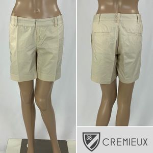 CREMIEUX Pale khaki Flat front Shorts 2